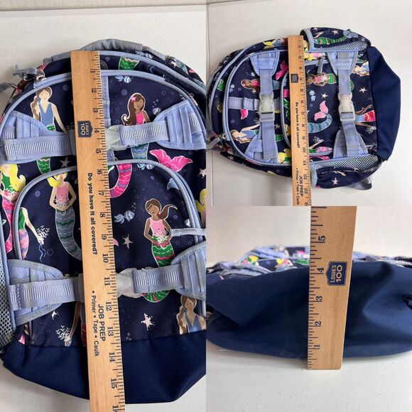 Pottery Barn Kids Mackenzie Navy Mermaids Backpack - Picture 11 of 12